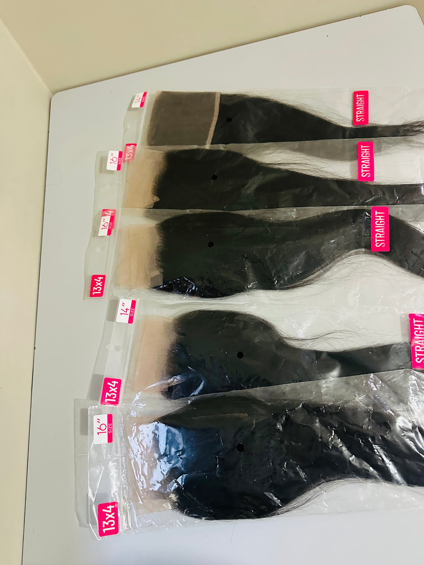13*4 transparent lace closure