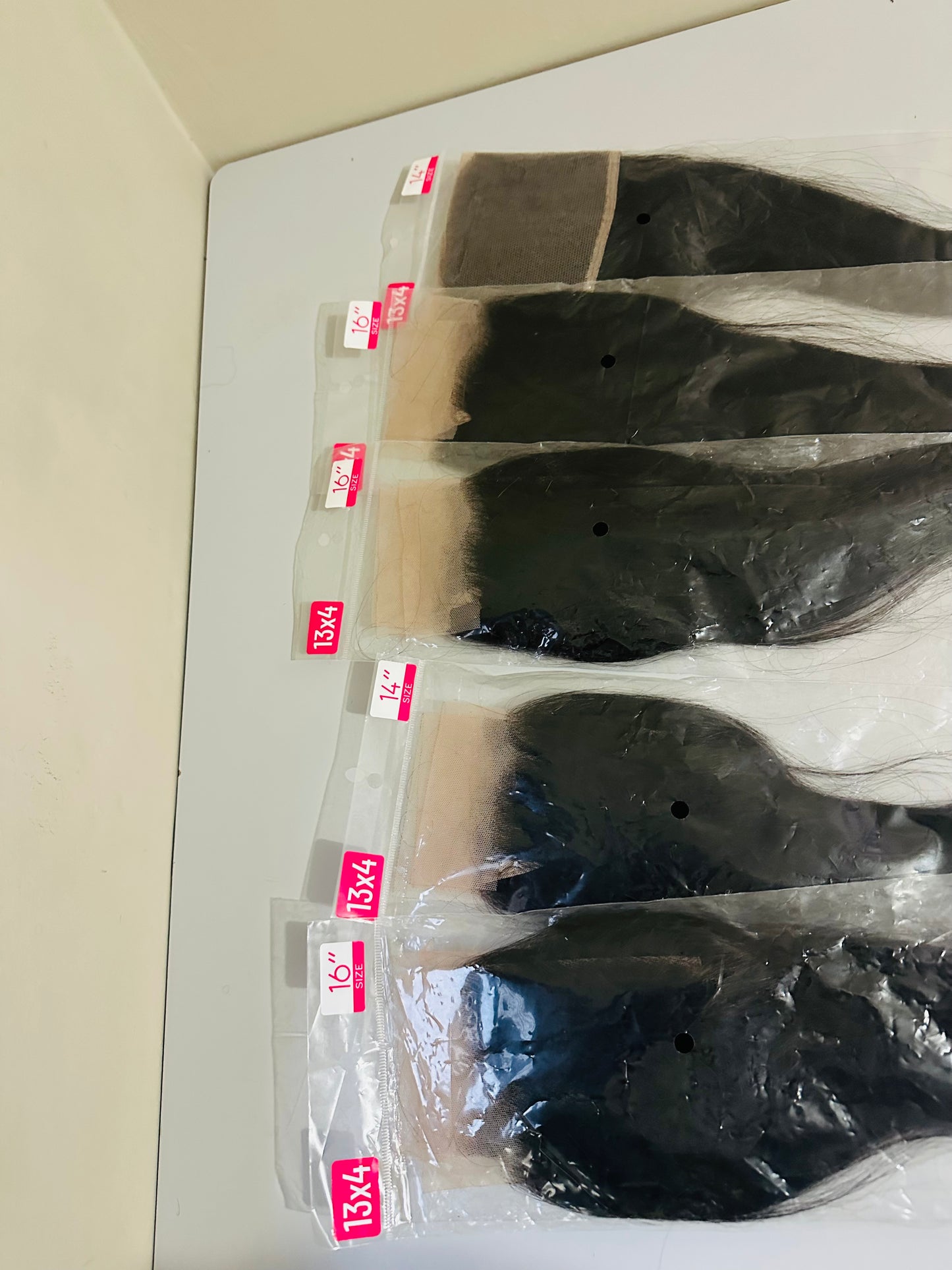 13*4 transparent lace closure